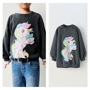 NWT Zara organic cotton blend my little pony sweatshirt